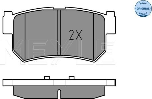 Meyle 025 236 7315/W - Комплект спирачно феродо, дискови спирачки vvparts.bg