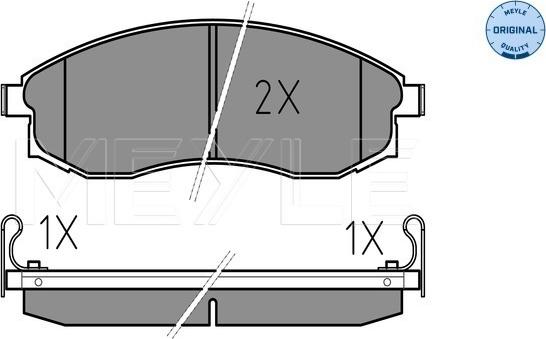 Meyle 025 230 8617/W - Комплект спирачно феродо, дискови спирачки vvparts.bg