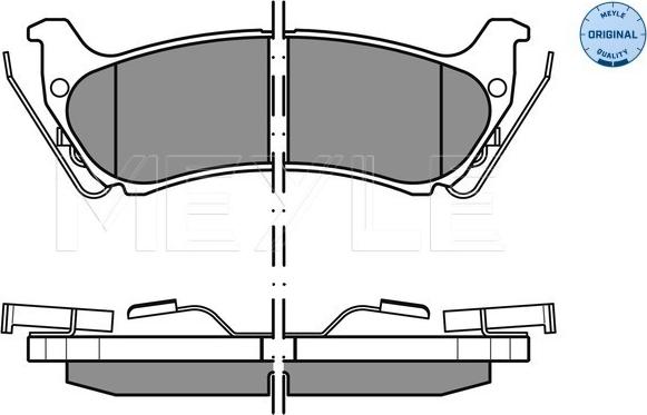 Meyle 025 231 9017/W - Комплект спирачно феродо, дискови спирачки vvparts.bg