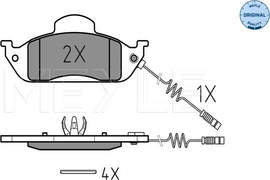 Meyle 025 231 9317/W - Комплект спирачно феродо, дискови спирачки vvparts.bg