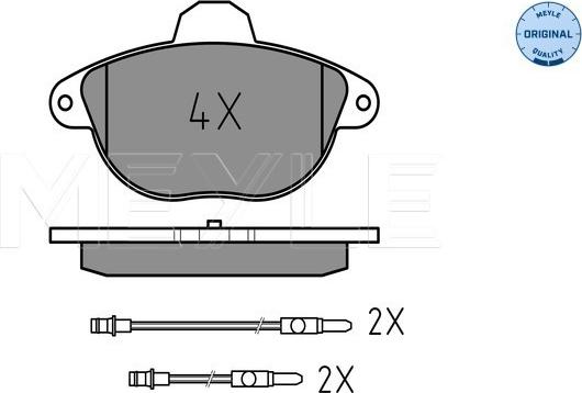 Meyle 025 231 4617/W - Комплект спирачно феродо, дискови спирачки vvparts.bg