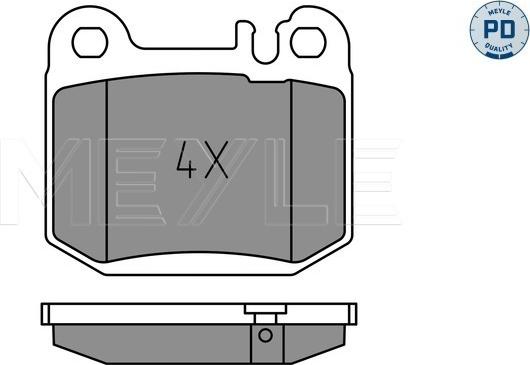 Meyle 025 231 5715/PD - Комплект спирачно феродо, дискови спирачки vvparts.bg