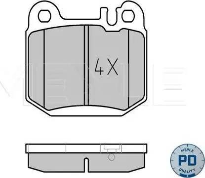 Meyle 025 231 5716/PD - Комплект спирачно феродо, дискови спирачки vvparts.bg