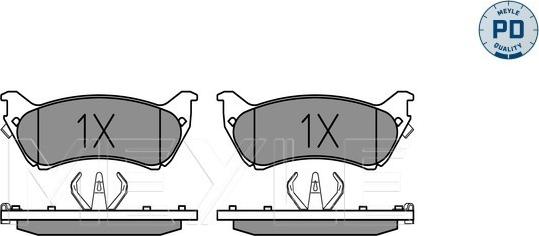 Meyle 025 231 8917/PD - Комплект спирачно феродо, дискови спирачки vvparts.bg