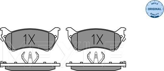 Meyle 025 231 8917/W - Комплект спирачно феродо, дискови спирачки vvparts.bg