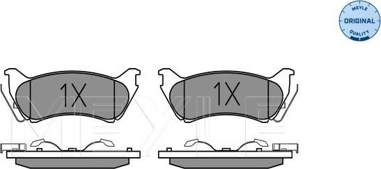 Meyle 025 231 8917/W - Комплект спирачно феродо, дискови спирачки vvparts.bg