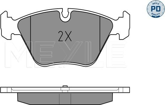 Meyle 025 231 8320/PD - Комплект спирачно феродо, дискови спирачки vvparts.bg