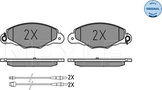 Meyle 025 231 3518/W - Комплект спирачно феродо, дискови спирачки vvparts.bg