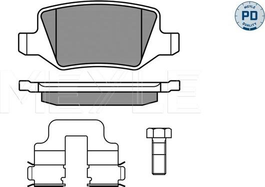 Meyle 025 231 3814/PD - Комплект спирачно феродо, дискови спирачки vvparts.bg