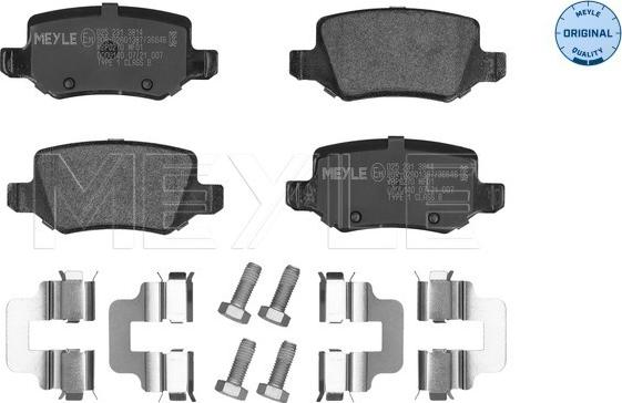 Meyle 025 231 3814 - Комплект спирачно феродо, дискови спирачки vvparts.bg