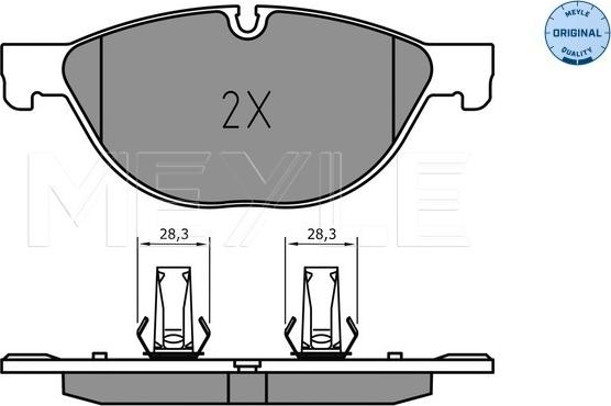 Meyle 025 238 9518 - Комплект спирачно феродо, дискови спирачки vvparts.bg