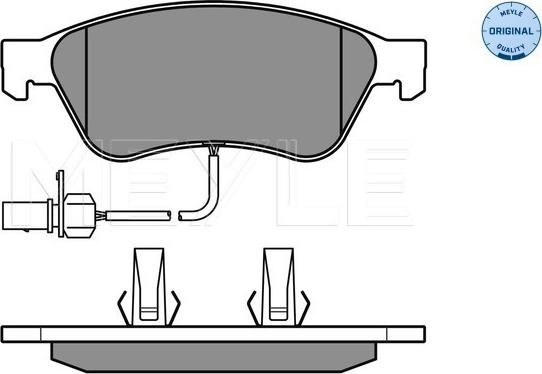 Meyle 025 238 9620/W - Комплект спирачно феродо, дискови спирачки vvparts.bg