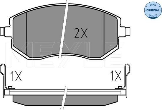 Meyle 025 238 6517/W - Комплект спирачно феродо, дискови спирачки vvparts.bg