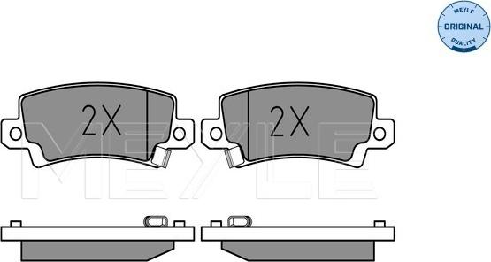 Meyle 025 238 1616/W - Комплект спирачно феродо, дискови спирачки vvparts.bg