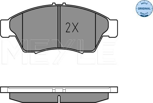 Meyle 025 238 1716/W - Комплект спирачно феродо, дискови спирачки vvparts.bg