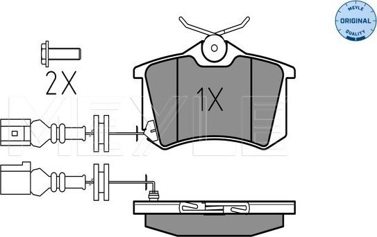 Meyle 025 238 2317/W - Комплект спирачно феродо, дискови спирачки vvparts.bg