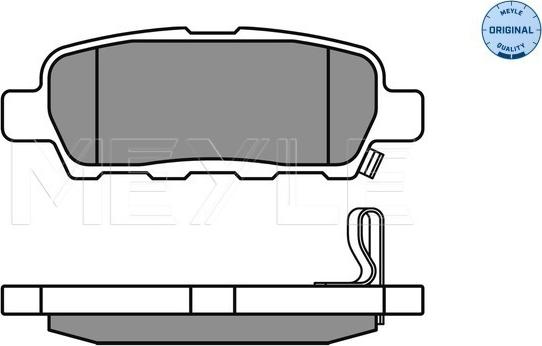 Meyle 025 238 7114/W - Комплект спирачно феродо, дискови спирачки vvparts.bg