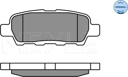 Meyle 025 238 7114/W - Комплект спирачно феродо, дискови спирачки vvparts.bg