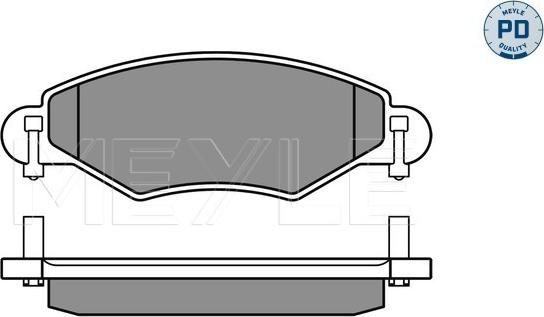 Meyle 025 233 4017/PD - Комплект спирачно феродо, дискови спирачки vvparts.bg