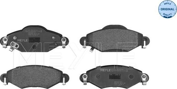 Meyle 025 233 4017/W - Комплект спирачно феродо, дискови спирачки vvparts.bg