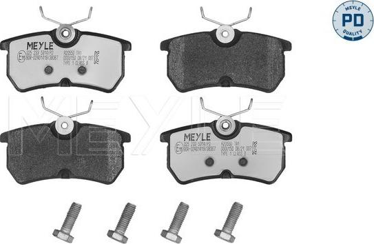 Meyle 025 233 5314/PD - Комплект спирачно феродо, дискови спирачки vvparts.bg