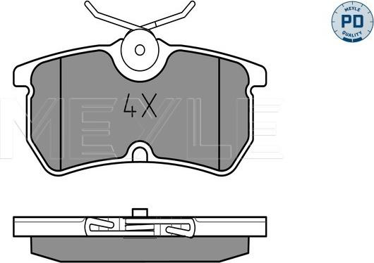 Meyle 025 233 5314/PD - Комплект спирачно феродо, дискови спирачки vvparts.bg