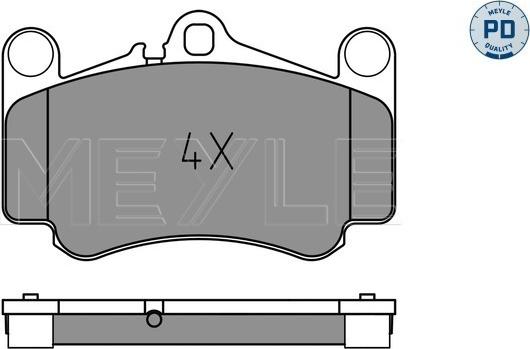 Meyle 025 233 3017/PD - Комплект спирачно феродо, дискови спирачки vvparts.bg