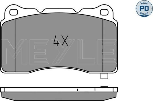 Meyle 025 233 2516/PD - Комплект спирачно феродо, дискови спирачки vvparts.bg