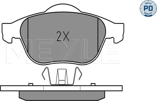 Meyle 025 232 4518/PD - Комплект спирачно феродо, дискови спирачки vvparts.bg