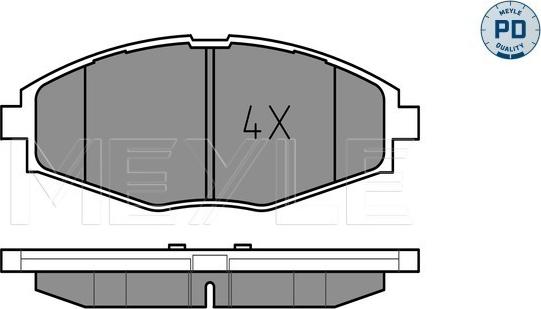 Meyle 025 232 4117/PD - Комплект спирачно феродо, дискови спирачки vvparts.bg