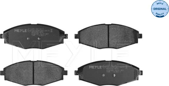 Meyle 025 232 4117 - Комплект спирачно феродо, дискови спирачки vvparts.bg