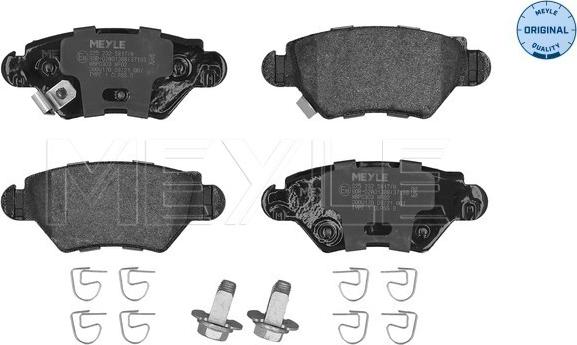 Meyle 025 232 5817/W - Комплект спирачно феродо, дискови спирачки vvparts.bg