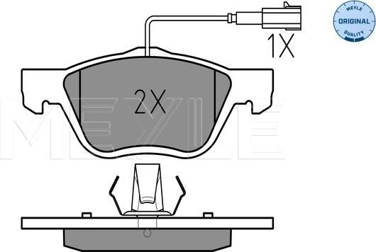 Meyle 025 232 8919/W - Комплект спирачно феродо, дискови спирачки vvparts.bg