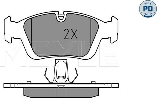 Meyle 025 232 8717/PD - Комплект спирачно феродо, дискови спирачки vvparts.bg