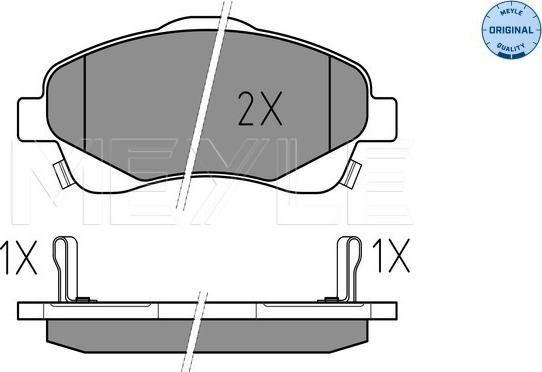 Meyle 025 237 6819/W - Комплект спирачно феродо, дискови спирачки vvparts.bg