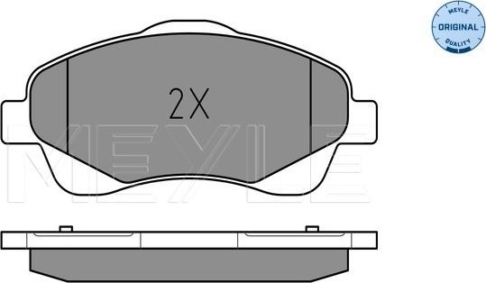 Meyle 025 237 6819/W - Комплект спирачно феродо, дискови спирачки vvparts.bg