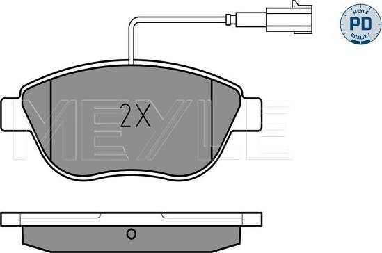 Meyle 025 237 0918/PD - Комплект спирачно феродо, дискови спирачки vvparts.bg