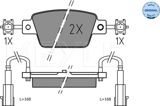 Meyle 025 237 1418 - Комплект спирачно феродо, дискови спирачки vvparts.bg