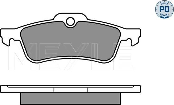 Meyle 025 237 1616/PD - Комплект спирачно феродо, дискови спирачки vvparts.bg