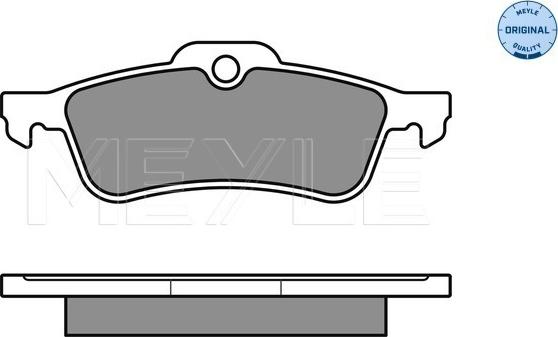 Meyle 025 237 1616 - Комплект спирачно феродо, дискови спирачки vvparts.bg