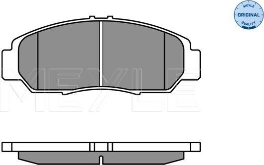 Meyle 025 237 2916/W - Комплект спирачно феродо, дискови спирачки vvparts.bg