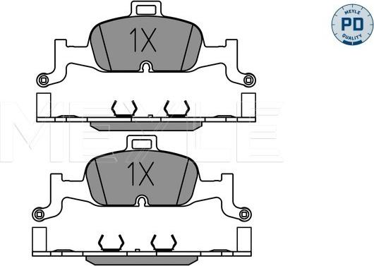 Meyle 025 224 0216/PD - Комплект спирачно феродо, дискови спирачки vvparts.bg