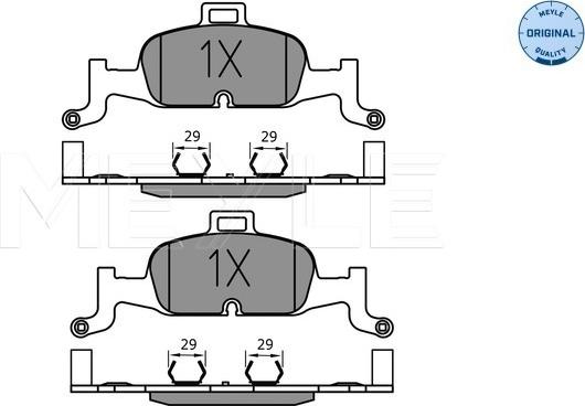 Meyle 025 224 0216 - Комплект спирачно феродо, дискови спирачки vvparts.bg