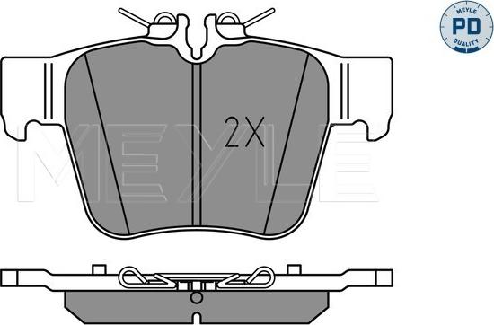 Meyle 025 224 2316/PD - Комплект спирачно феродо, дискови спирачки vvparts.bg