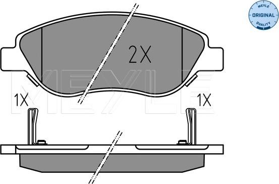 Meyle 025 224 7619 - Комплект спирачно феродо, дискови спирачки vvparts.bg