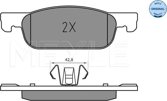 Meyle 025 225 2517 - Комплект спирачно феродо, дискови спирачки vvparts.bg