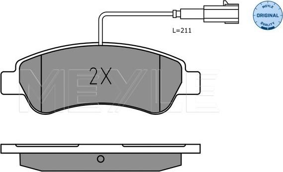 Meyle 025 220 4119 - Комплект спирачно феродо, дискови спирачки vvparts.bg