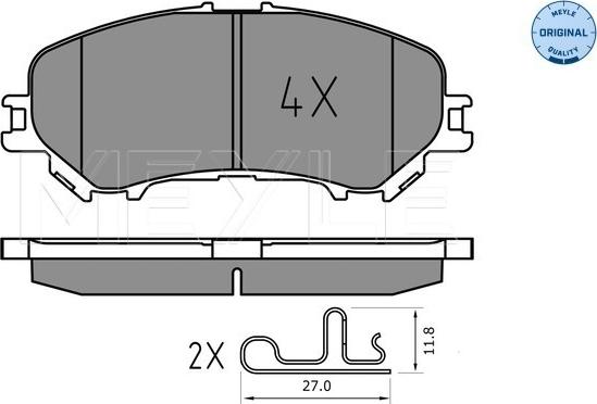 Meyle 025 220 6518 - Комплект спирачно феродо, дискови спирачки vvparts.bg