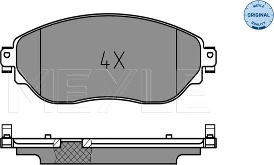 Meyle 025 220 8718 - Комплект спирачно феродо, дискови спирачки vvparts.bg