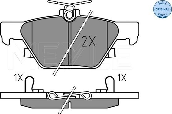 Meyle 025 221 5814 - Комплект спирачно феродо, дискови спирачки vvparts.bg